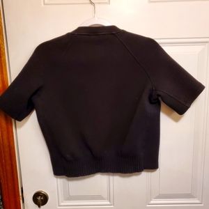 Lululemon cropped neoprene-feel tee with ribbed waist